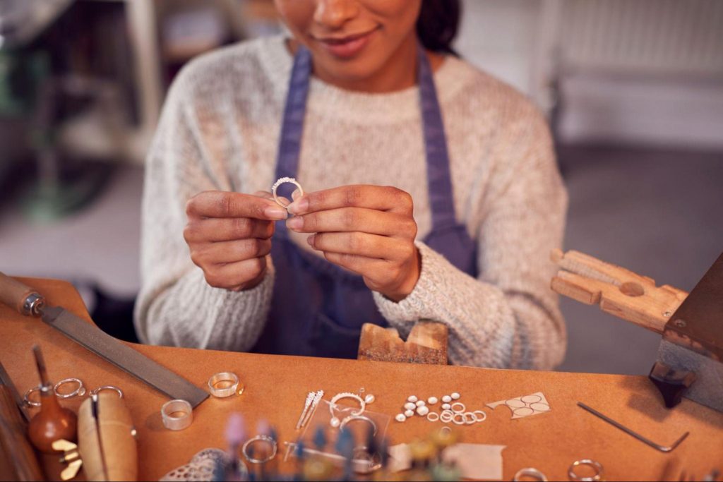 Jeweler Admiring Ring