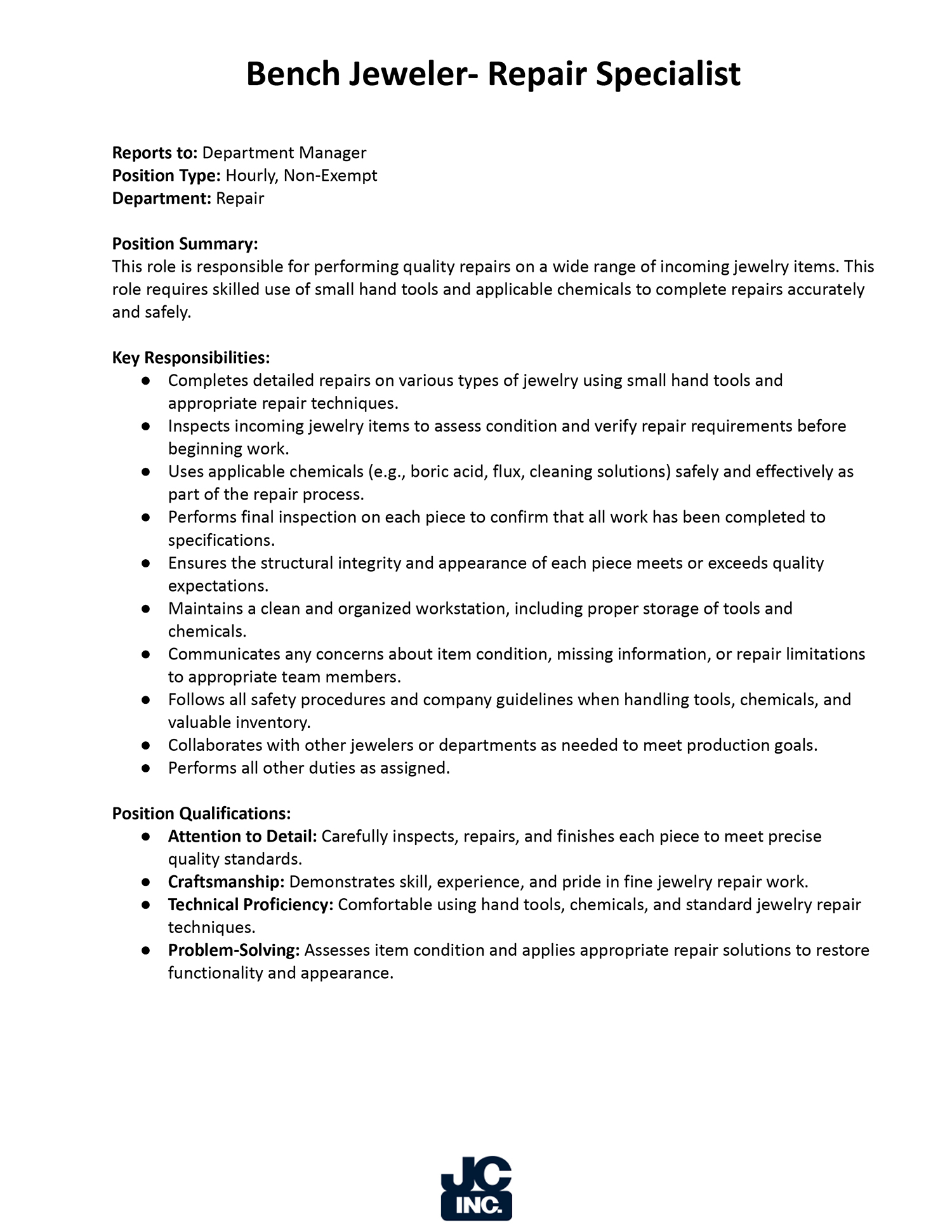 Job Description