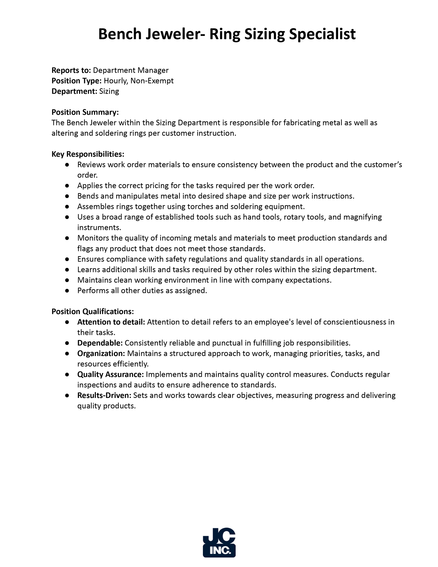 Job Description
