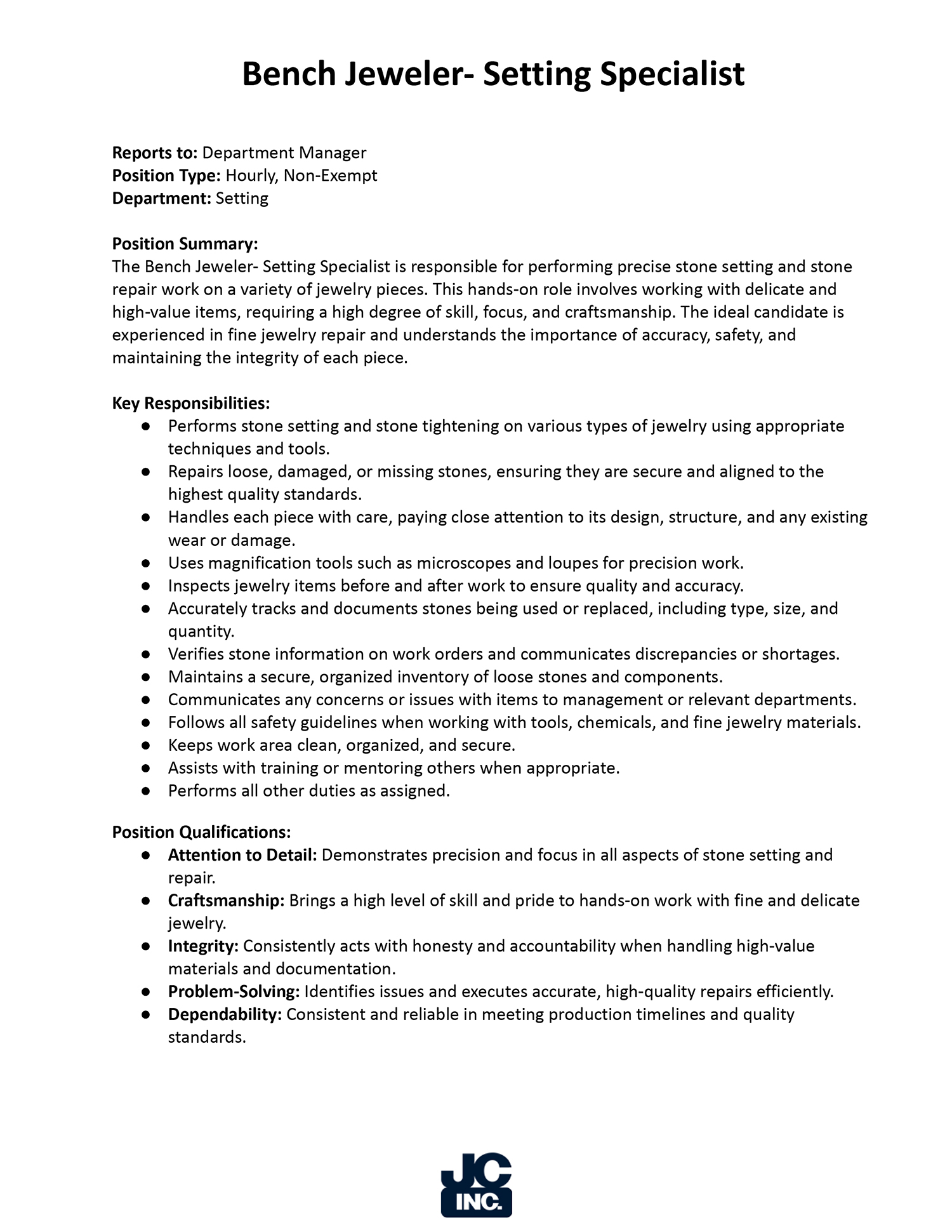 Job Description