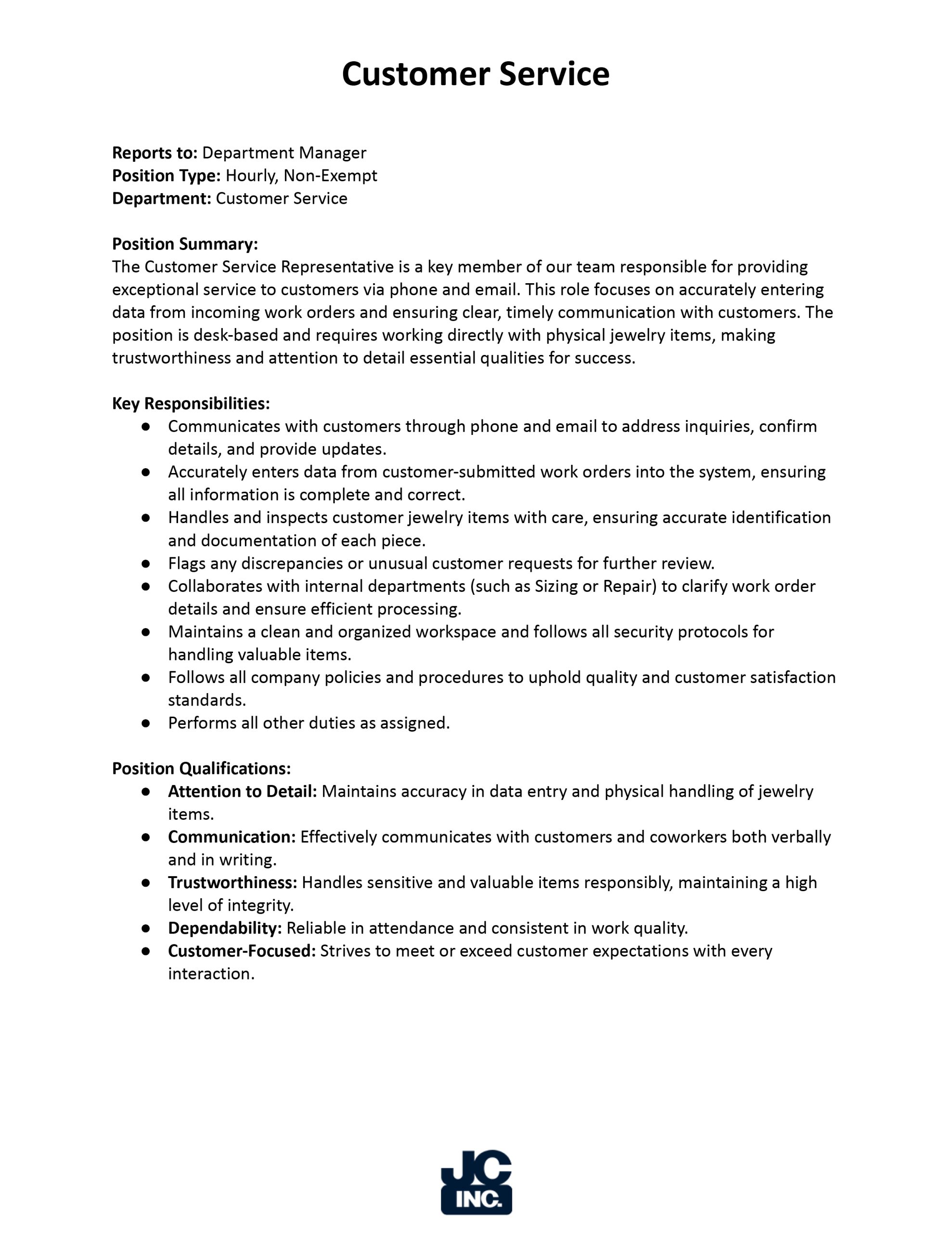 Job Description