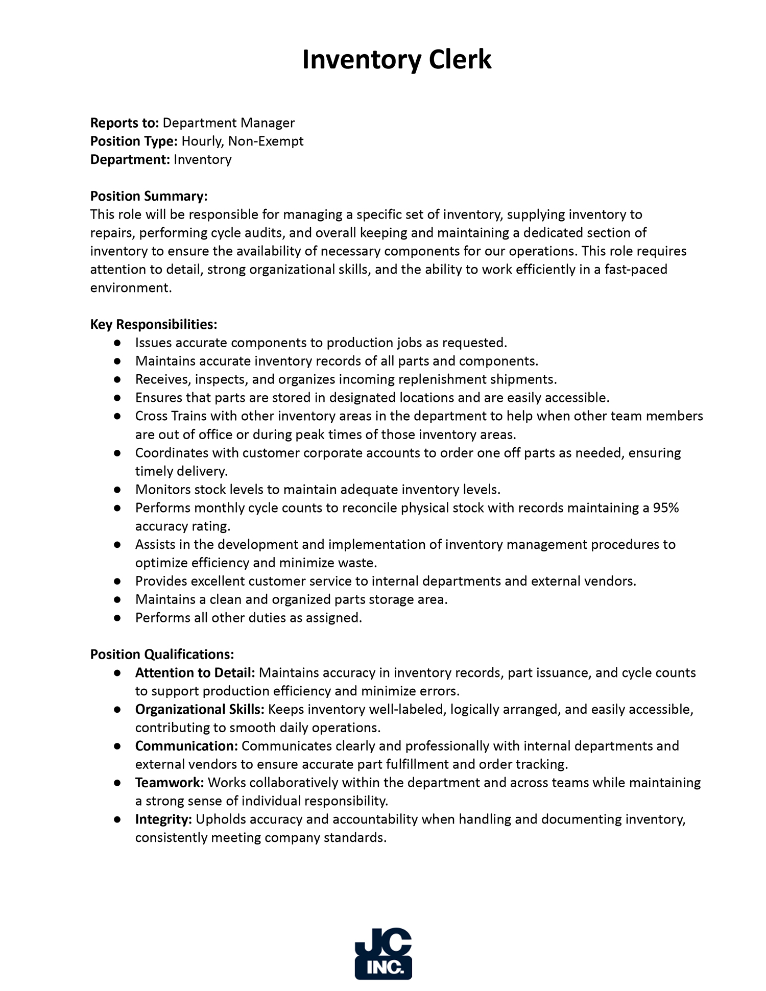 Job Description